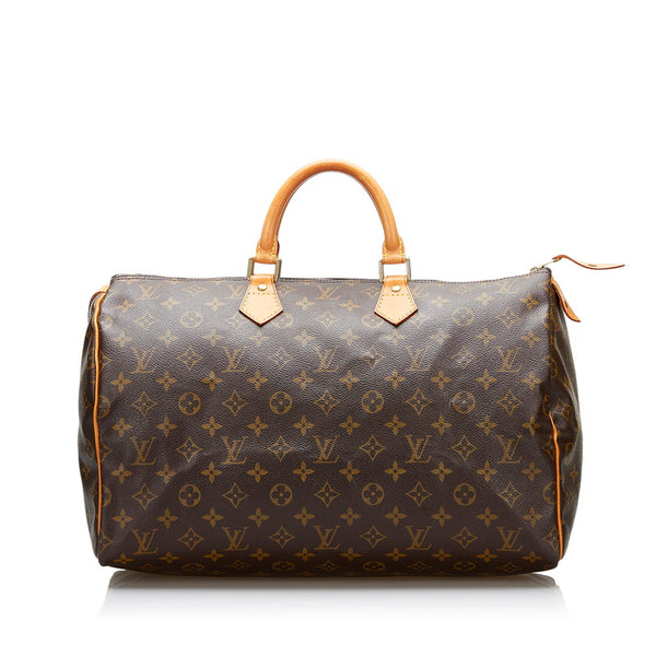 ルイ ヴィトン モノグラム スピーディ40 ハンドバッグ ボストンバッグ M41522 ブラウン PVC レザー レディース LOUIS VUITTON 【中古】