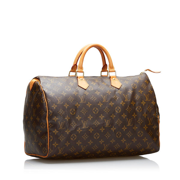 ルイ ヴィトン モノグラム スピーディ40 ハンドバッグ ボストンバッグ M41522 ブラウン PVC レザー レディース LOUIS VUITTON 【中古】