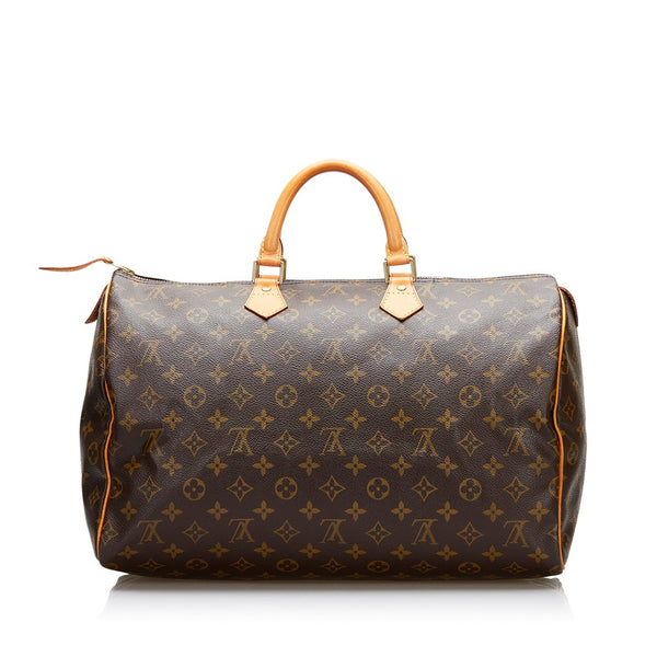 ルイ ヴィトン モノグラム スピーディ40 ハンドバッグ ボストンバッグ M41522 ブラウン PVC レザー レディース LOUIS VUITTON 【中古】