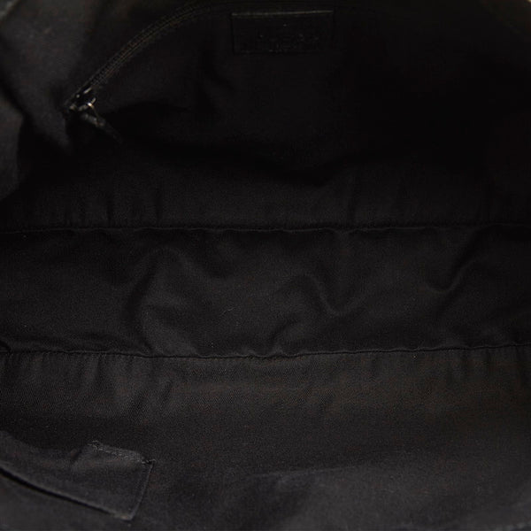 グッチ GGキャンバス ハンドバッグ トートバッグ 121023 ブラック キャンバス レザー レディース GUCCI 【中古】