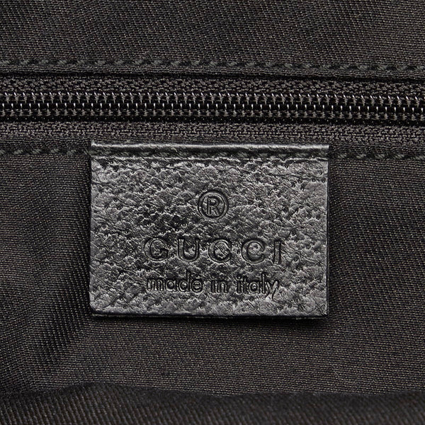 グッチ GGキャンバス ハンドバッグ トートバッグ 121023 ブラック キャンバス レザー レディース GUCCI 【中古】