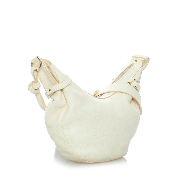 サルヴァトーレフェラガモ ガンチーニ ショルダーバッグ EY-21 5407 ホワイト レザー レディース Salvatore Ferragamo 【中古】