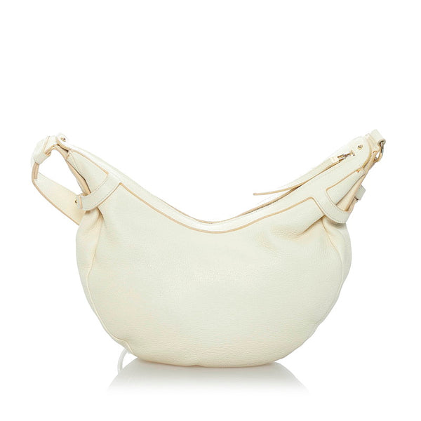 サルヴァトーレフェラガモ ガンチーニ ショルダーバッグ EY-21 5407 ホワイト レザー レディース Salvatore Ferragamo 【中古】