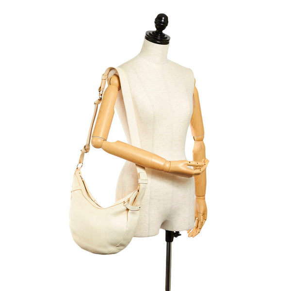 サルヴァトーレフェラガモ ガンチーニ ショルダーバッグ EY-21 5407 ホワイト レザー レディース Salvatore Ferragamo 【中古】