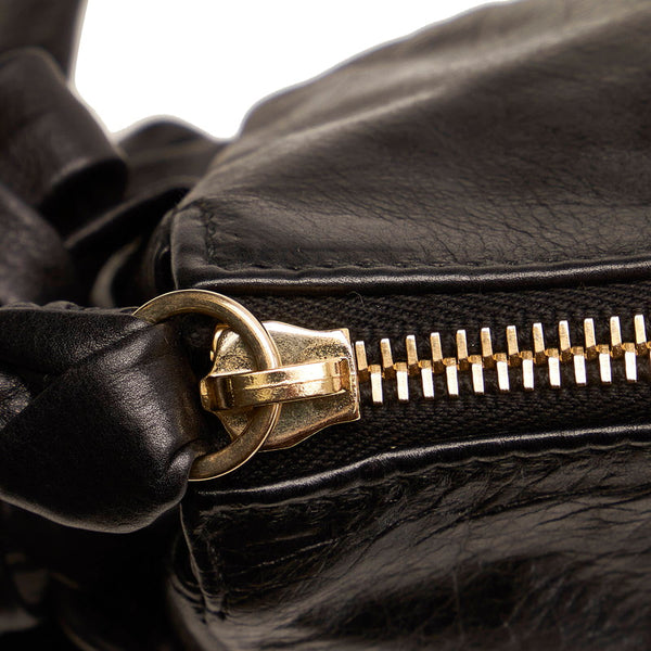 グッチ ヒステリア クレスト ポーチ 203632 ブラック レザー レディース GUCCI 【中古】