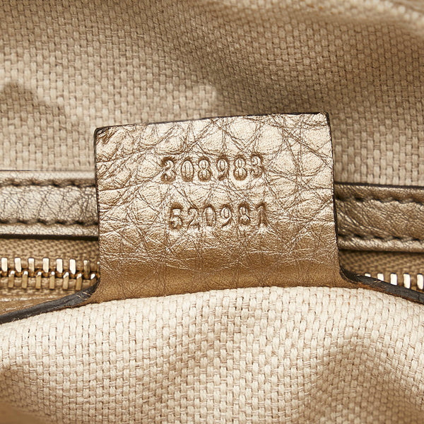 グッチ ソーホー フリンジ チェーン ショルダーバッグ 308983 ゴールド レザー レディース GUCCI 【中古】