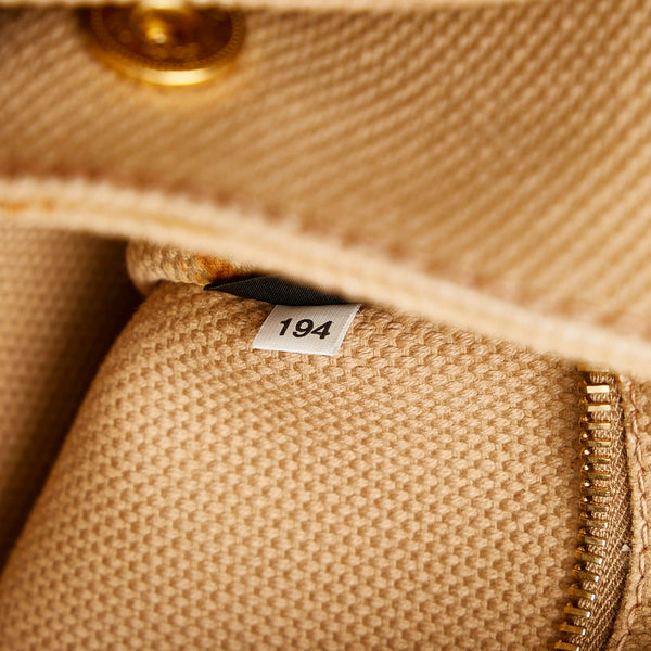 プラダ カナパ ベージュ キャンバス トートバッグ レディース PRADA 【中古】