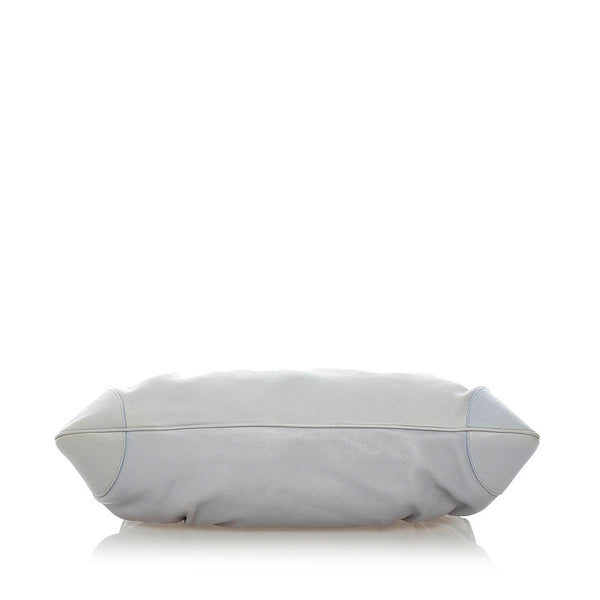 サルヴァトーレフェラガモ ガンチーニ マリッサ ハンドバッグ AU 21 5370 ライトブルー レザー レディース Salvatore Ferragamo 【中古】