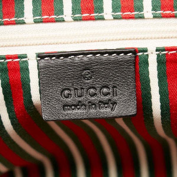グッチ GGキャンバス インターロッキングG ハンドバッグ トートバッグ 169971 ブラック キャンバス レザー レディース GUCCI 【中古】
