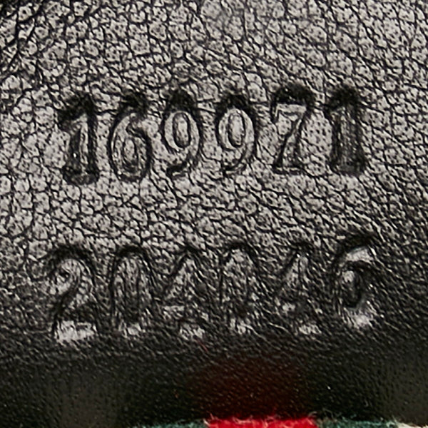 グッチ GGキャンバス インターロッキングG ハンドバッグ トートバッグ 169971 ブラック キャンバス レザー レディース GUCCI 【中古】