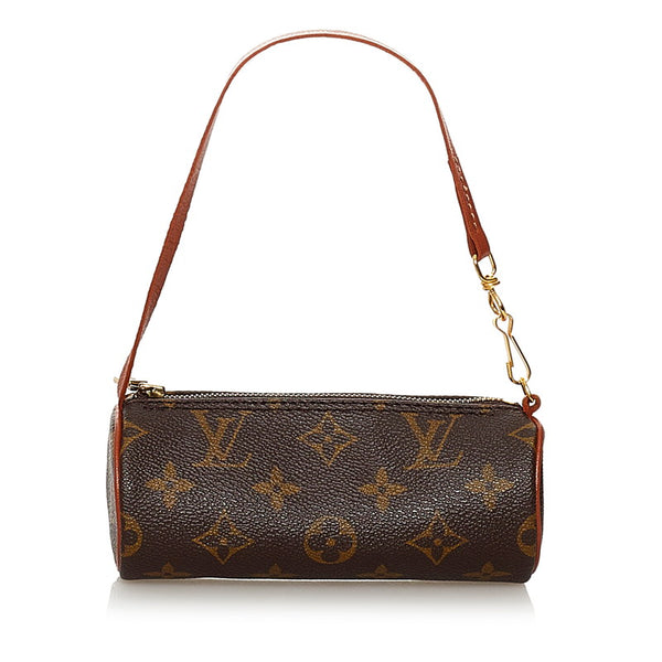 ルイ ヴィトン モノグラム パピヨン 付属 ポーチ ブラウン PVC レザー レディース LOUIS VUITTON 【中古】