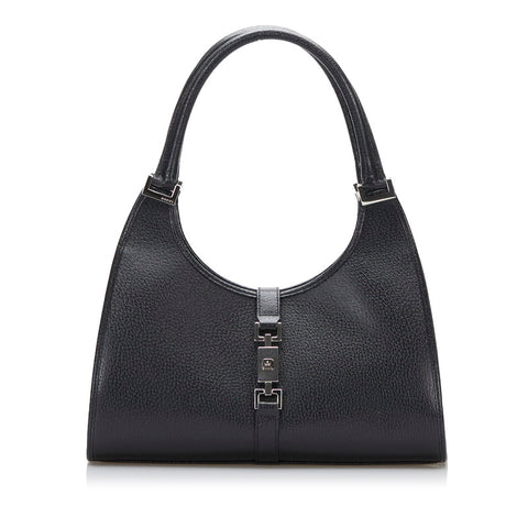 グッチ ジャッキー ショルダーバッグ ハンドバッグ 002113 ブラック レザー レディース GUCCI 【中古】