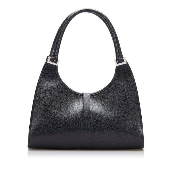 グッチ ジャッキー ショルダーバッグ ハンドバッグ 002113 ブラック レザー レディース GUCCI 【中古】