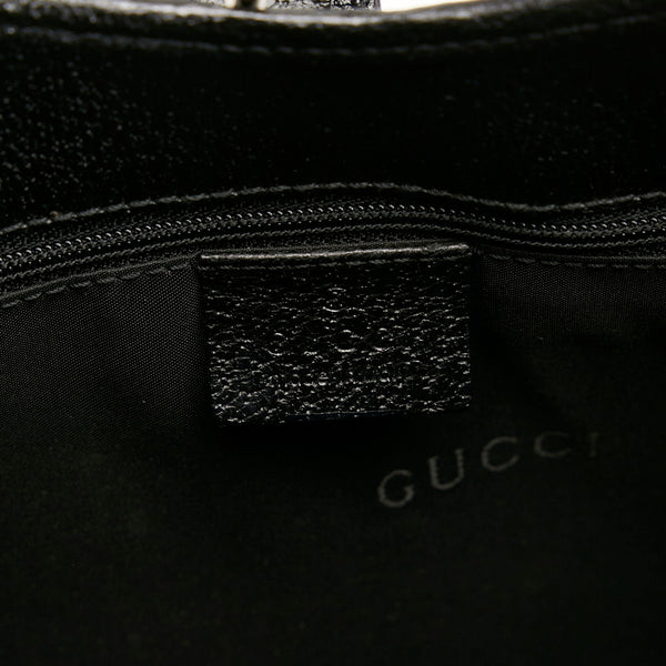 グッチ ジャッキー ショルダーバッグ ハンドバッグ 002113 ブラック レザー レディース GUCCI 【中古】