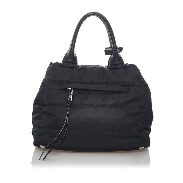 プラダ テスートボンバー  ハンドバッグ ショルダーバッグ 2WAY 1BG005 ブラック ナイロン レザー レディース PRADA 【中古】