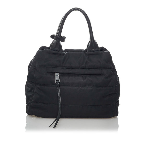 プラダ テスートボンバー  ハンドバッグ ショルダーバッグ 2WAY 1BG005 ブラック ナイロン レザー レディース PRADA 【中古】