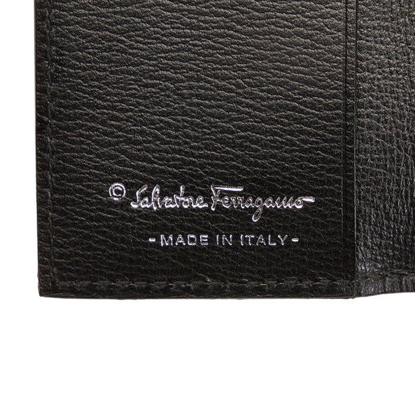 サルヴァトーレフェラガモ ガンチーニ 6連 キーケース ブラック レザー レディース Salvatore Ferragamo 【中古】