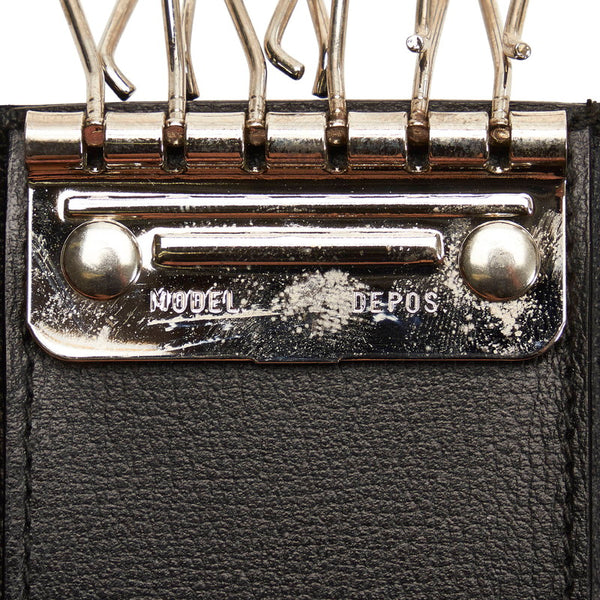 サルヴァトーレフェラガモ ガンチーニ 6連 キーケース ブラック レザー レディース Salvatore Ferragamo 【中古】