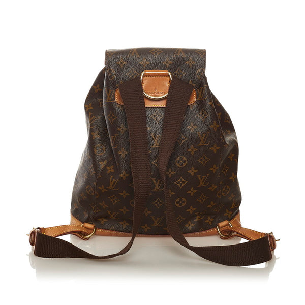 ルイ ヴィトン モノグラム モンスリGM リュック バックパック M51135 ブラウン PVC レザー レディース LOUIS VUITTON 【中古】