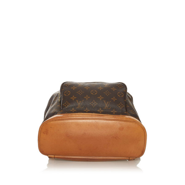 ルイ ヴィトン モノグラム モンスリGM リュック バックパック M51135 ブラウン PVC レザー レディース LOUIS VUITTON 【中古】