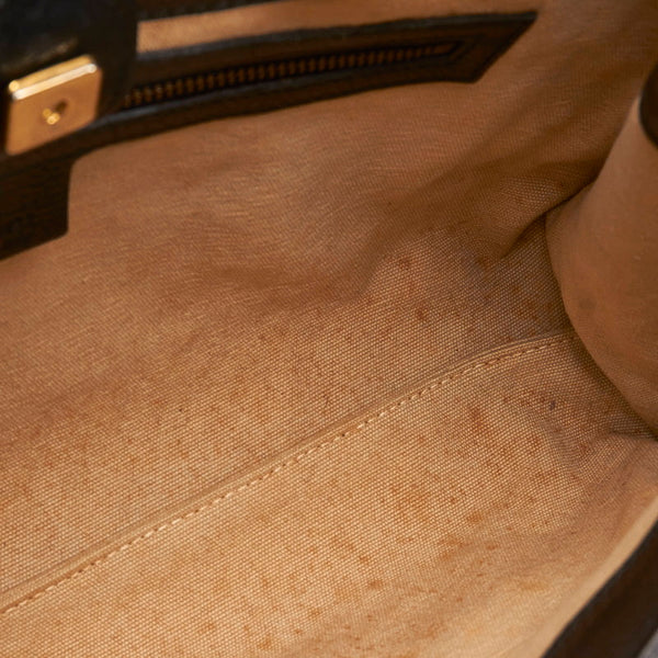 グッチ バンブー ハンドバッグ 109136 ブラック レザー レディース GUCCI 【中古】