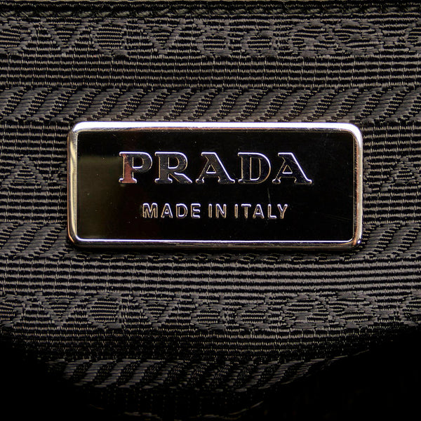 プラダ 斜め掛け ショルダーバッグ ブラック ナイロン レザー レディース PRADA 【中古】