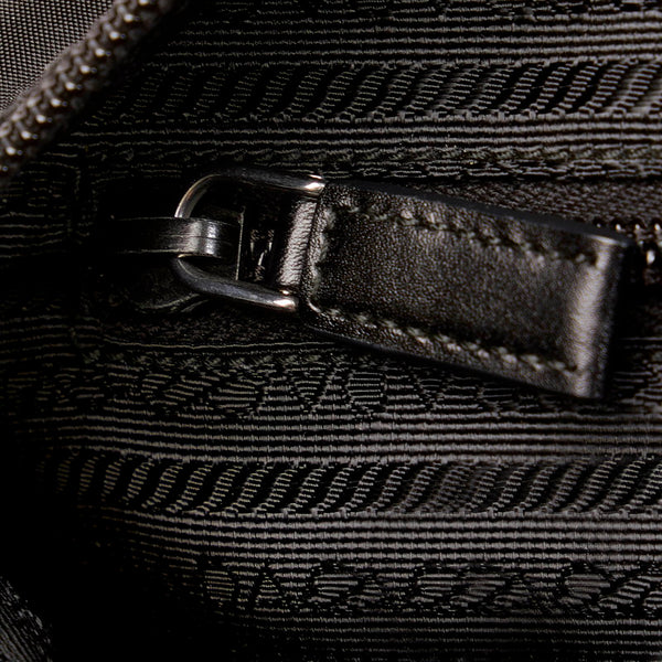 プラダ 斜め掛け ショルダーバッグ ブラック ナイロン レザー レディース PRADA 【中古】