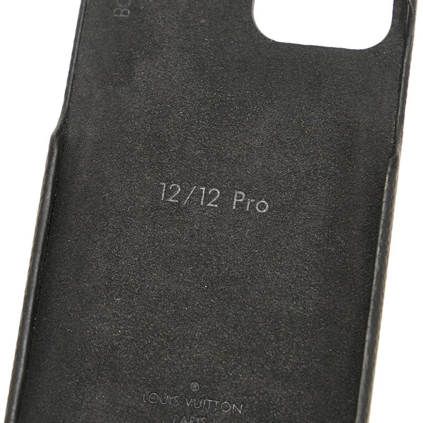 ルイ ヴィトン モノグラム バンパー iPhoneケース 12/12 pro M80080 ブラウン ブラック PVC レザー レディース LOUIS VUITTON 【中古】