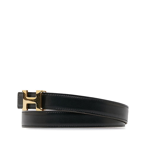 エルメス コンスタンス H リバーシブル ベルト 70 ブラック ブラウン レザー レディース HERMES 【中古】