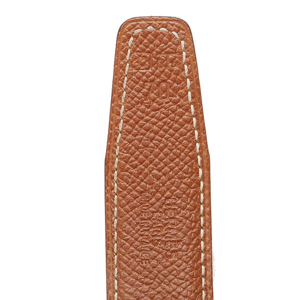 エルメス コンスタンス H リバーシブル ベルト 70 ブラック ブラウン レザー レディース HERMES 【中古】