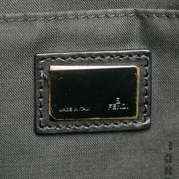フェンディ ズッキーノ トートバッグ 8BH076 ダークブラウン キャンバス レザー レディース FENDI 【中古】