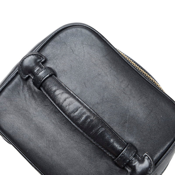 シャネル ビコローレ ココマーク ミニ ハンドバッグ バニティバッグ ブラック レザー レディース CHANEL 【中古】