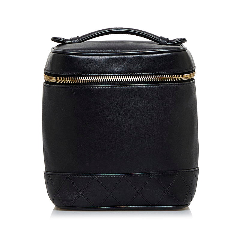 シャネル ビコローレ ココマーク ミニ ハンドバッグ バニティバッグ ブラック レザー レディース CHANEL 【中古】