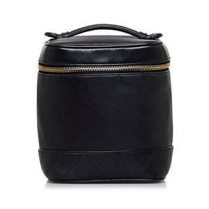 シャネル ビコローレ ココマーク ミニ ハンドバッグ バニティバッグ ブラック レザー レディース CHANEL 【中古】