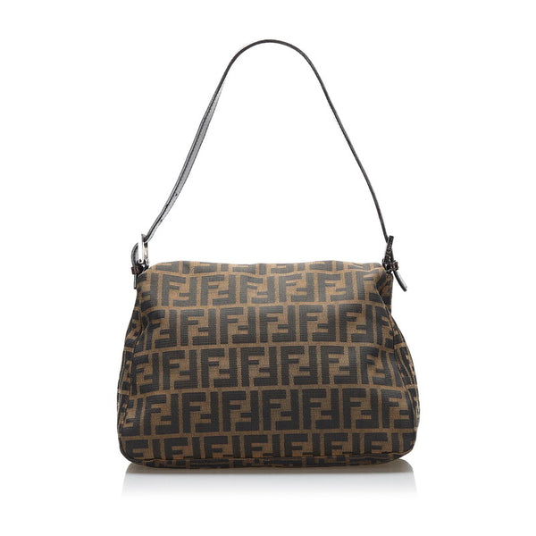 フェンディ ズッカ マンマバケット ハンドバッグ 26325 ブラウン キャンバス レザー レディース FENDI 【中古】