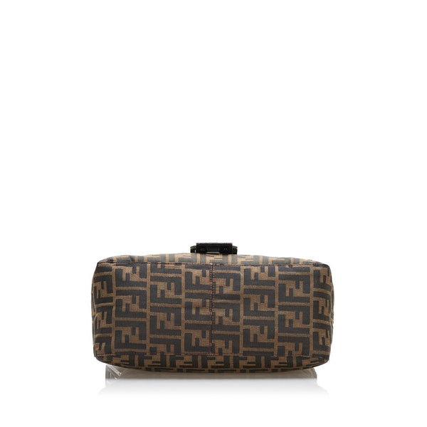 フェンディ ズッカ マンマバケット ハンドバッグ 26325 ブラウン キャンバス レザー レディース FENDI 【中古】