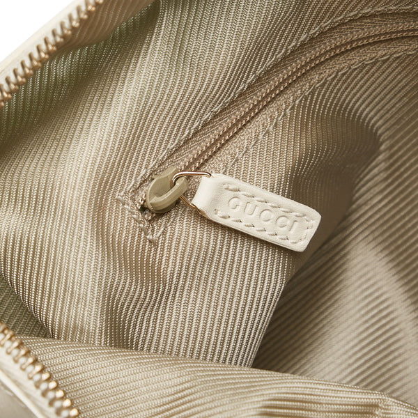 グッチ GGキャンバス ミニボストンバッグ ハンドバッグ 000 0851 ライトブルー ホワイト キャンバス レザー レディース GUCCI 【中古】