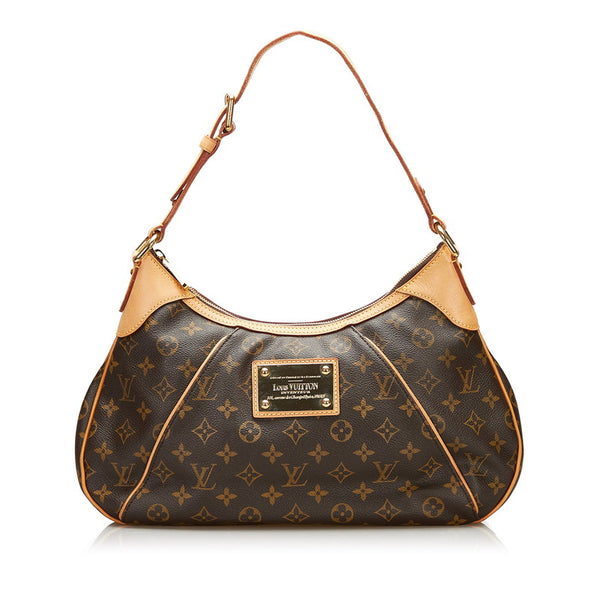 ルイ ヴィトン モノグラム テムズPM ハンドバッグ ショルダーバッグ M56384 ブラウン PVC レザー レディース LOUIS VUITTON 【中古】