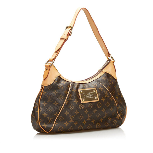 ルイ ヴィトン モノグラム テムズPM ハンドバッグ ショルダーバッグ M56384 ブラウン PVC レザー レディース LOUIS VUITTON 【中古】
