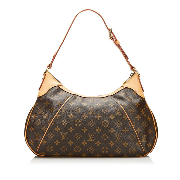 ルイ ヴィトン モノグラム テムズPM ハンドバッグ ショルダーバッグ M56384 ブラウン PVC レザー レディース LOUIS VUITTON 【中古】