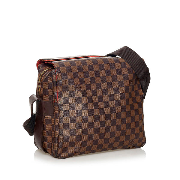 ルイ ヴィトン ダミエ ナヴィグリオ 斜め掛け ショルダーバッグ N45255 ブラウン PVC レザー レディース LOUIS VUITTON 【中古】