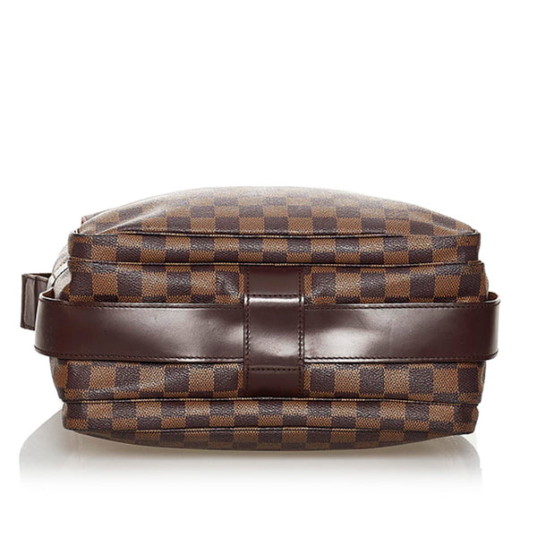 ルイ ヴィトン ダミエ ナヴィグリオ 斜め掛け ショルダーバッグ N45255 ブラウン PVC レザー レディース LOUIS VUITTON 【中古】