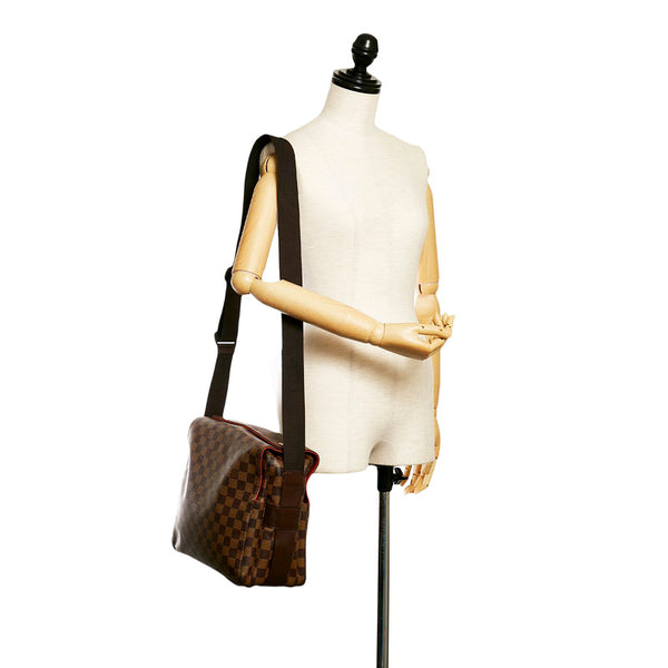 ルイ ヴィトン ダミエ ナヴィグリオ 斜め掛け ショルダーバッグ N45255 ブラウン PVC レザー レディース LOUIS VUITTON 【中古】