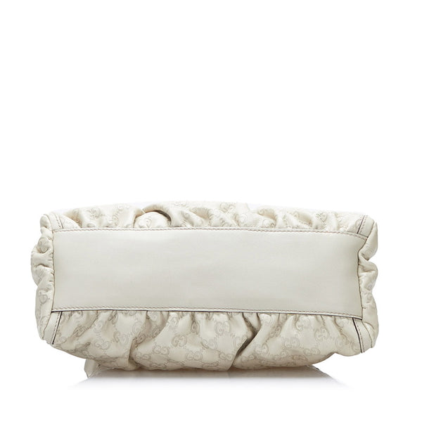 グッチ グッチシマ アビー ショルダーバッグ 190525 ベージュ アイボリー レザー レディース GUCCI 【中古】