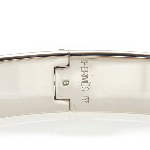 エルメス クリッククラックH PM バングル ブレスレット  ピンク シルバー メタル レディース HERMES 【中古】