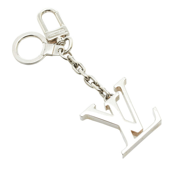 ルイ ヴィトン ポルト クレ イニシャル LV キーリング キーホルダー バッグチャーム M65071 シルバー メタル レディース LOUIS VUITTON 【中古】
