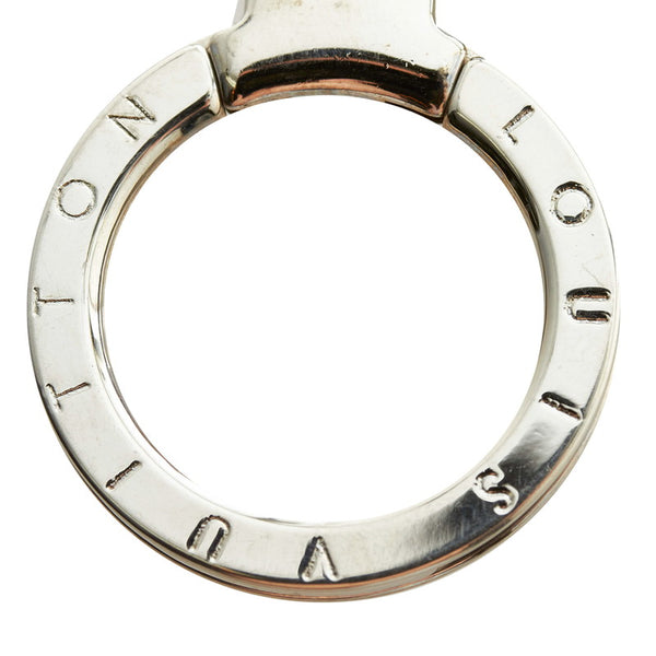 ルイ ヴィトン ポルト クレ イニシャル LV キーリング キーホルダー バッグチャーム M65071 シルバー メタル レディース LOUIS VUITTON 【中古】