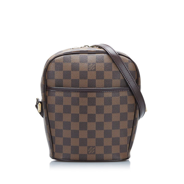 ルイ ヴィトン ダミエ イパネマPM 斜め掛け ショルダーバッグ  N51294 エベヌ ブラウン PVC レザー レディース LOUIS VUITTON 【中古】