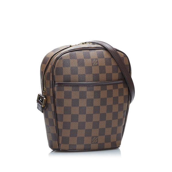 ルイ ヴィトン ダミエ イパネマPM 斜め掛け ショルダーバッグ  N51294 エベヌ ブラウン PVC レザー レディース LOUIS VUITTON 【中古】