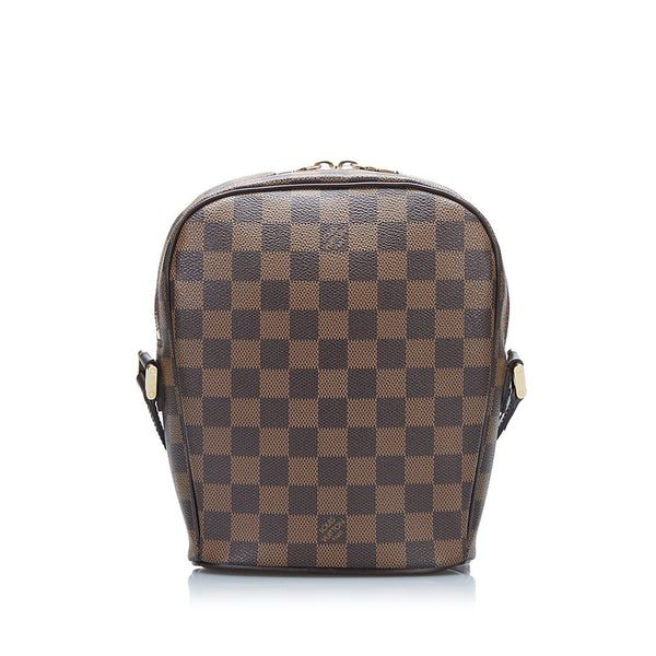 ルイ ヴィトン ダミエ イパネマPM 斜め掛け ショルダーバッグ  N51294 エベヌ ブラウン PVC レザー レディース LOUIS VUITTON 【中古】
